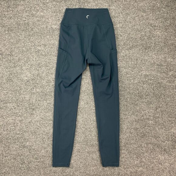 Zyia Active Hero Leggings Womens 4 Blue Slate Stretch Compression Side Pockets - Picture 7 of 13